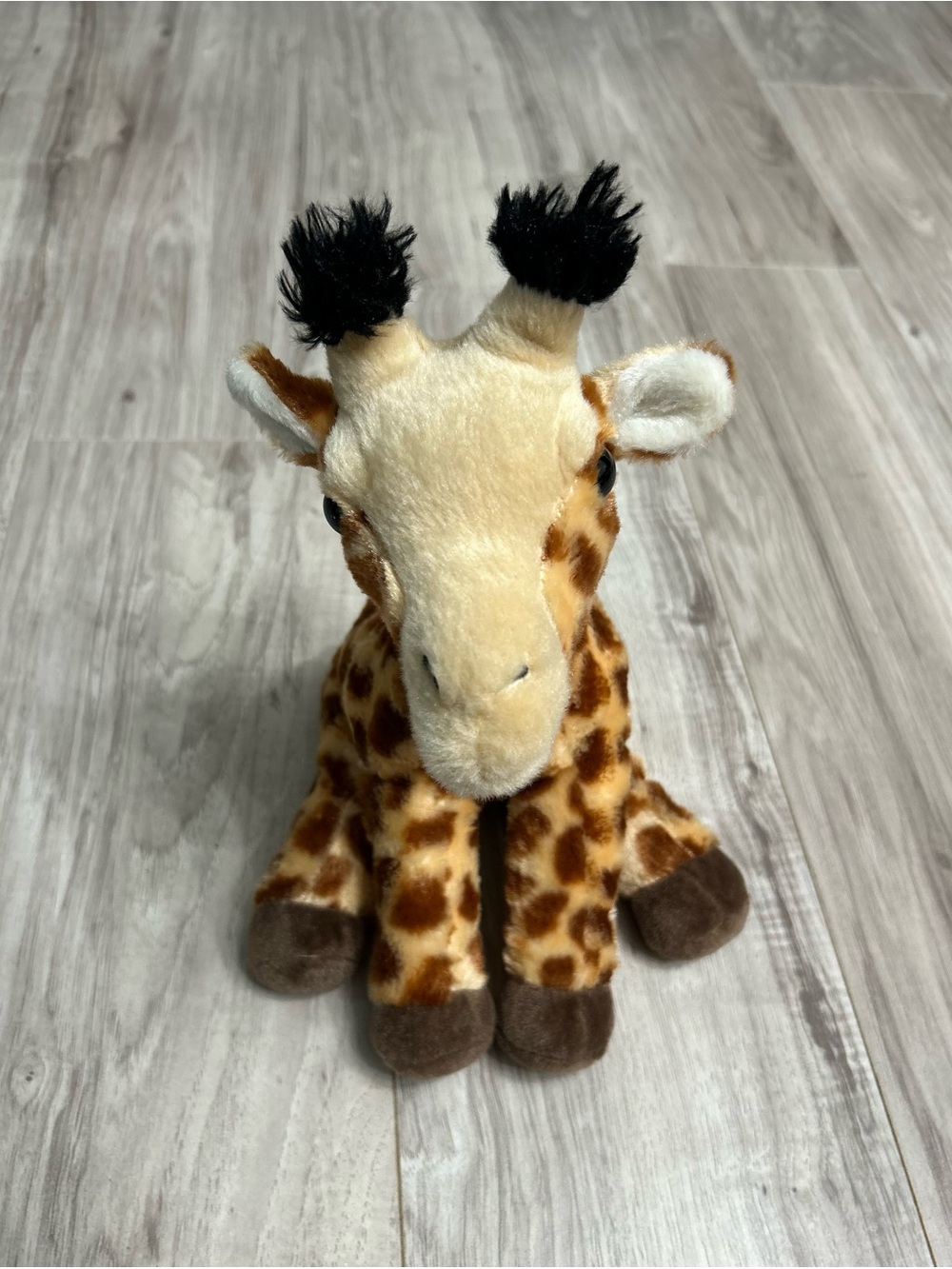 Plush Giraffe Toy - Brown & Cream Stuffed Animal